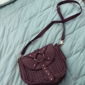 Burgundy crossbody purse